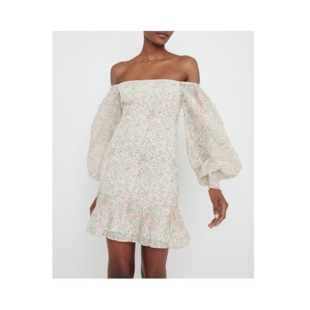 Pretty Lavish Libby Off-The-Shoulder Crepe Mini Dress Sz.4 NWT